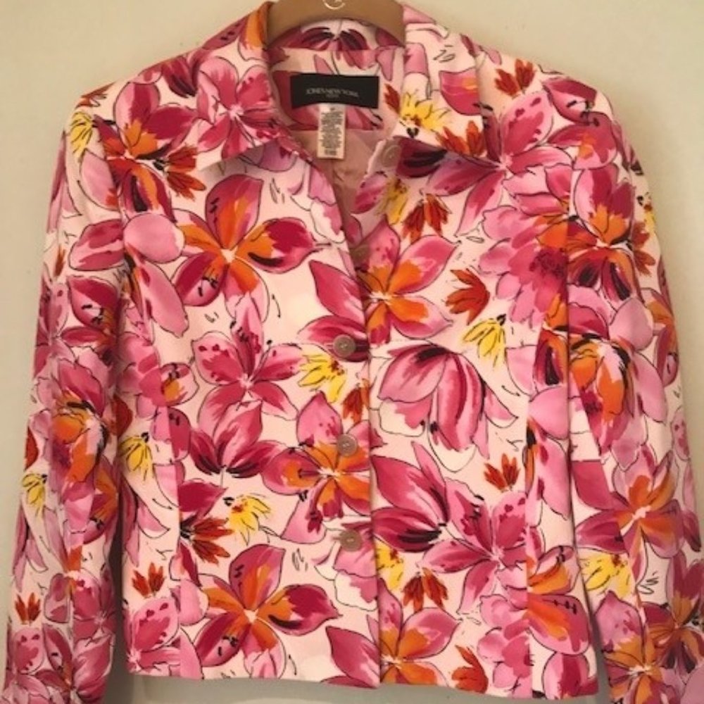 Jones New York Flower Blazer, Size 2P